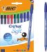 BIC Cristal Soft Balpen, Medium Punt (1,2mm), Verschillende Kleuren, 10 Stuks