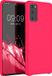 kwmobile hoesje geschikt voor Samsung Galaxy S20 - Hoesje met siliconen coating - Case smartphone in neon roze