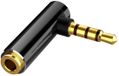 DrPhone AngleFlex 90 – 3.5mm Haakse Audio Adapter Verlengkabel 4-Pins AUX Jack Vrouw naar Man – Headset Converter