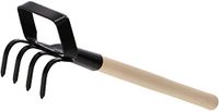 KOTARBAU® Mini hark met pendelhak, 95 mm, onkruid jager, tuingereedschap voor het verplanten van planten en mulchen, niveaus van aarde, tuinverzorging