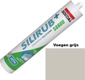 Soudal Silirub+ S8800 Natuursteen - siliconekit - Voegengrijs - 310 ml