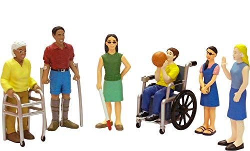 Miniland 27389 - Lichaamsgehandicapte 6 figuren 12,5 cm