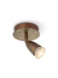 Home Sweet Home Curl LED Wandspot - Brons - Dimbaar - GU10
