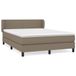 vidaXL Boxspring met matras stof taupe 160x200 cm