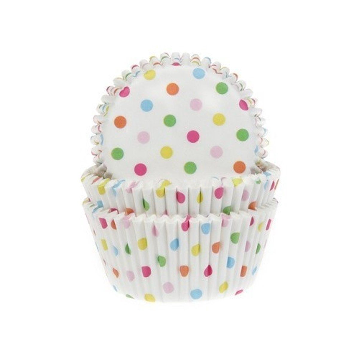 House of Marie Cupcake Cups Confetti 50x33mm - 50st - 8718375854679