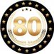 Bellatio Decorations Bierviltjes 80 - 50 stuks - zwart/goud - luxe - verjaardag/jubilea - feestartikelen