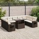 Maison Exclusive - Ensemble de meubles de jardin 10 pièces avec canapé et coussins, marron, en polyrotin