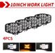 Lampes de travail LED - Lampes de travail carrées extra de 25 cm - Lot de 4 - 6500 K - Éclairage combiné - Feux de route - IP68 - Convient pour une utilisation hors route