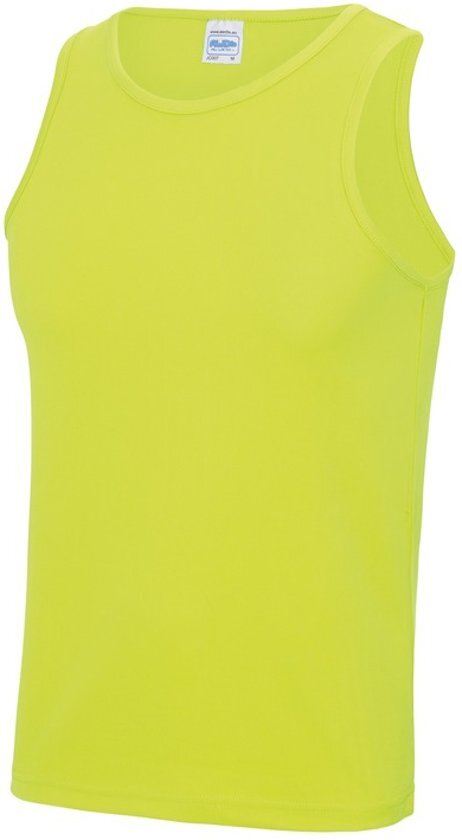 - Sport singlet neon geel voor heren maat XXL