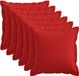 vidaXL - Kussensloop - 6 stuks - HOUTEN - Rood - 35 x 35 cm - Katoensatijn