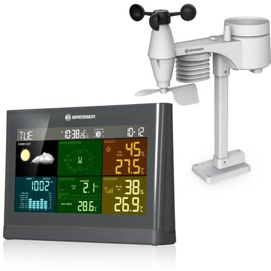 Bresser 5-in-1 Weerstation - Met Multifunctionele Buitensensor - Grijs