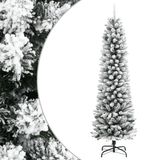 vidaXL Kunstkerstboom met sneeuw smal 120 cm PVC en PE