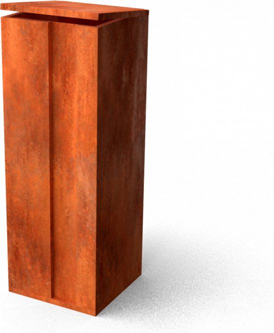 Geroba Collu - Pakketbrievenbus - Cortenstaal - Roestkleur - 100 cm