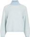 VILA VILORY HIGH NECK L/S KNIT TOP - NOOS - Dames - Gebreide truien - Nantucket Breeze - M