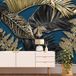 Papier peint panoramique feuilles tropicales