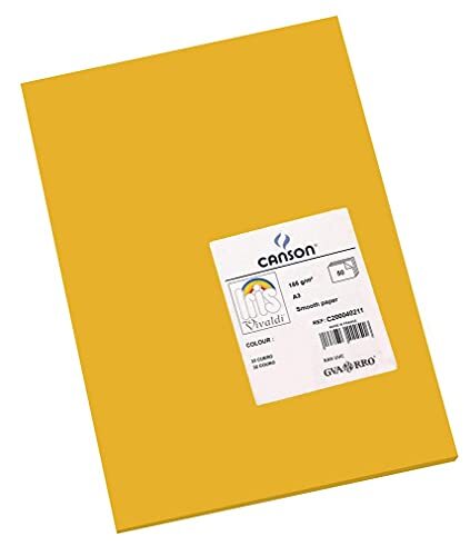 Canson Iris Vivaldi A3 185 gsm glad kleurenpapier - leer (Pack van 50 vellen)