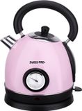 Swiss Pro+ Retro Waterkoker 1.8L 2200W Roze