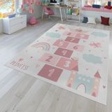 TT Home Kinderkamer tapijt, 140x200 cm, Beige, Polyester, Laagpolig