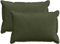 vidaXL - Taie d'oreiller - 2 pièces - Bois - Vert - 50 x 75 cm
