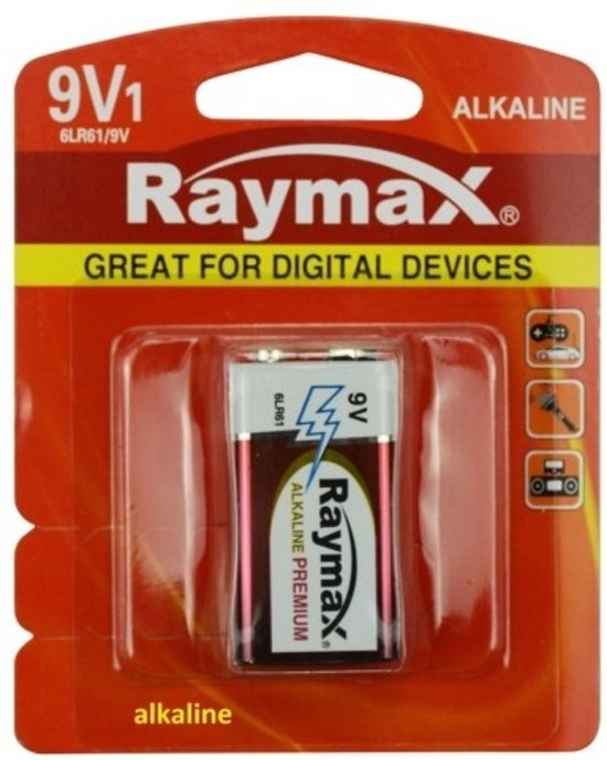 Raymax Batterij 9V 6LR22 Alkaline