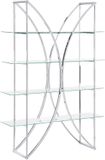 Beliani HOLLOW Boekenkast - Zilver - Metaal - 175 cm