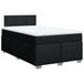 vidaXL Boxspringbed met matras, stof, zwart, 140x200 cm