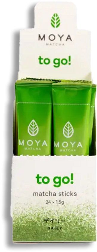 Moya Biologische matcha staafjes To Go! Daily, 24 stuks
