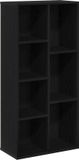 vidaXL Bibliothèque - 7 étagères - 50 x 25 x 102 cm - Chêne noir