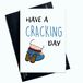 Grappige Bum Card Grappige verjaardagskaart met opschrift "Have A Cracking Day For Him For Friends" - Fantasie familiekaart met blauwe letter AP60
