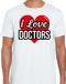 Bellatio Decorations I love doctors verkleed t-shirt wit - heren - Verkleed outfit / kleding XXL