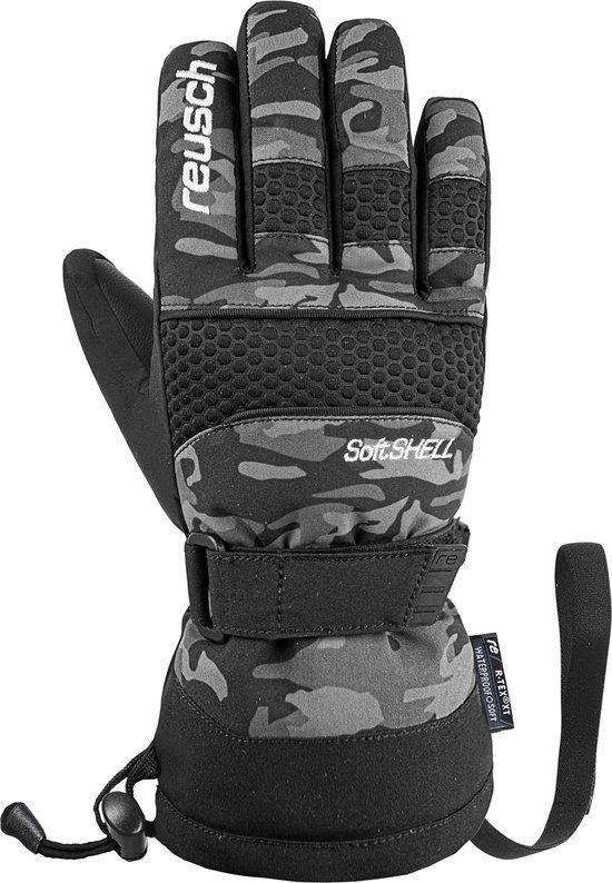 Reusch Connor R-TEX® XT Junior Winter Gloves - Dark Camo / Black - Size 5.5
