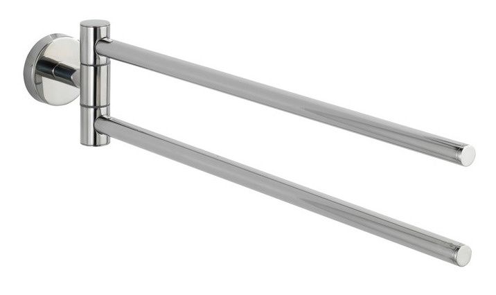 WENKO Bosio Handdoekhouder - 2 armen - RVS zilver - 43 cm