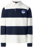 North Sails Polo met lange mouwen W/Logo Wit Katoen Regular Fit Mannen S