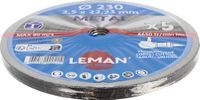 Disque Leman 233049.05 Groove slijpschijf voor metaal 230 x 2,5 x 22,23 mm, 5 stuks