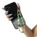 Lanière de téléphone / bracelet avec perles en forme de champignon - 20cm - Vert