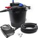 SunSun Ensemble complet : filtre d'étang CPF-20000 jusqu'à 10 000 litres avec 11W UV-C, pompe NEO8000 SuperEco 8000l/h, tuyau de 10m de 38mm et colliers de serrage