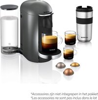 Nespresso Krups Vertuo Plus Deluxe XN900T10 - Koffiecupmachine - Titanium