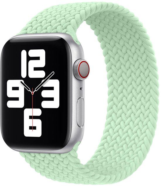 Apple Gevlochten solobandje voor de Apple Watch | 44/45/46/49 mm - Maat 10 - Pistachio