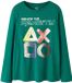 Name it T-shirt lange mouw ronde hals print Evergreen1 katoen 134/140