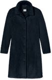 SCHIESSER Essentials badjas - dames kamerjas teddyfleece donkerblauw
