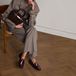 Manfield - Dames - Burgundy leren loafers - Maat 40