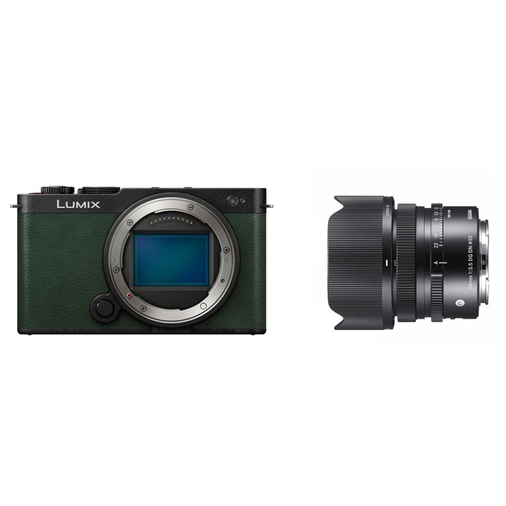 Panasonic Panasonic Lumix S9 Body Dark Olive + Sigma 24mm F/3.5 DG DN Contemporary L-mount