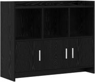 vidaXL Dressoir Zwart eiken 98,5 x 33 x 80 cm Bewerkt hout
