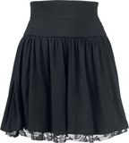 Rotterdamned Floral Lace Skirt Dames Minirok - zwart - XS