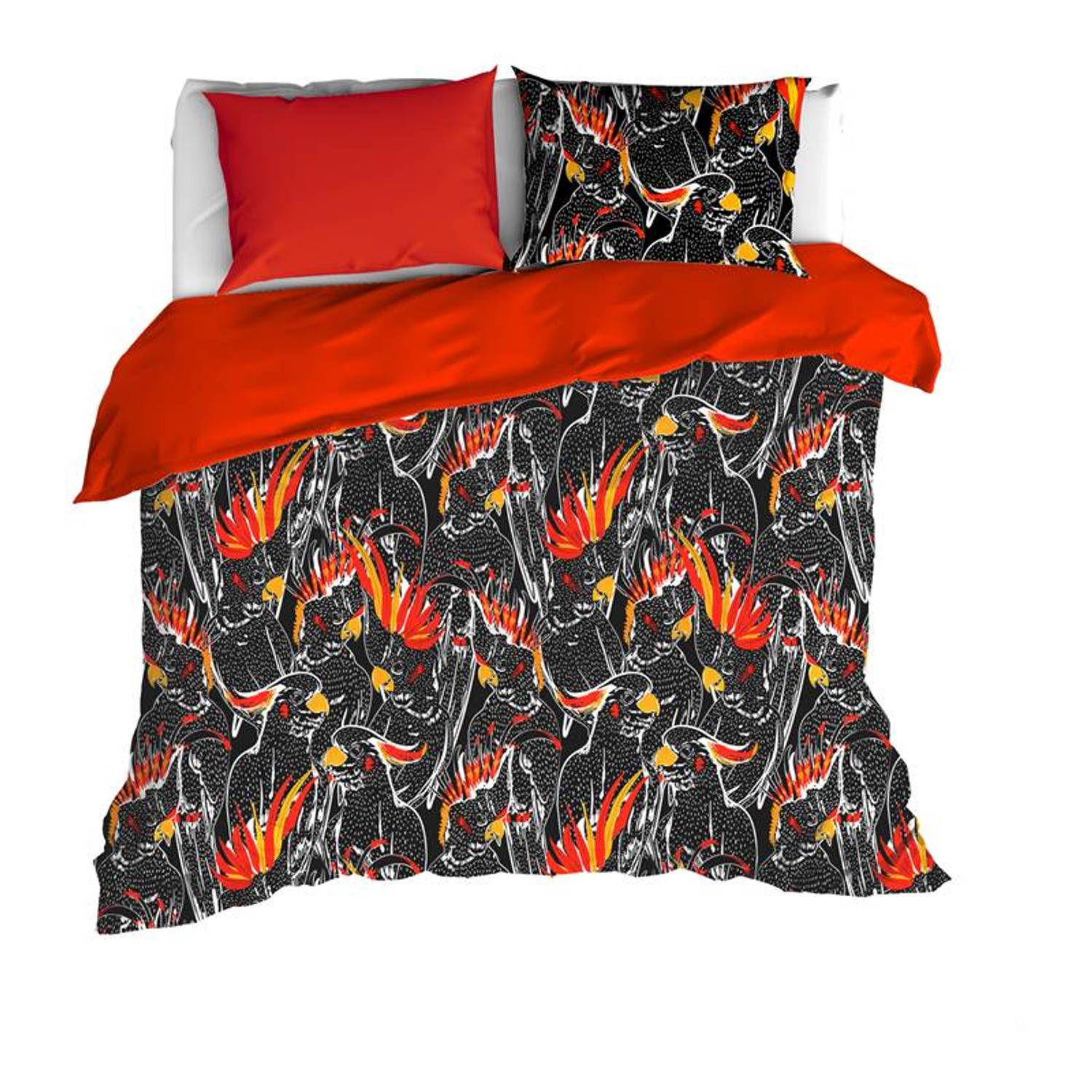 De Witte Lietaer Perrot Dekbedovertrek - Lits-Jumeaux - Fiery Red