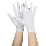 Merkloos / Sans marque Boland Handschoenen - 10x - wit - kort - volwassenen - verkleden - sinterklaas - kerstman