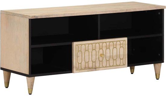 VidaXL TV-meubel 100x33x46 cm massief mangohout