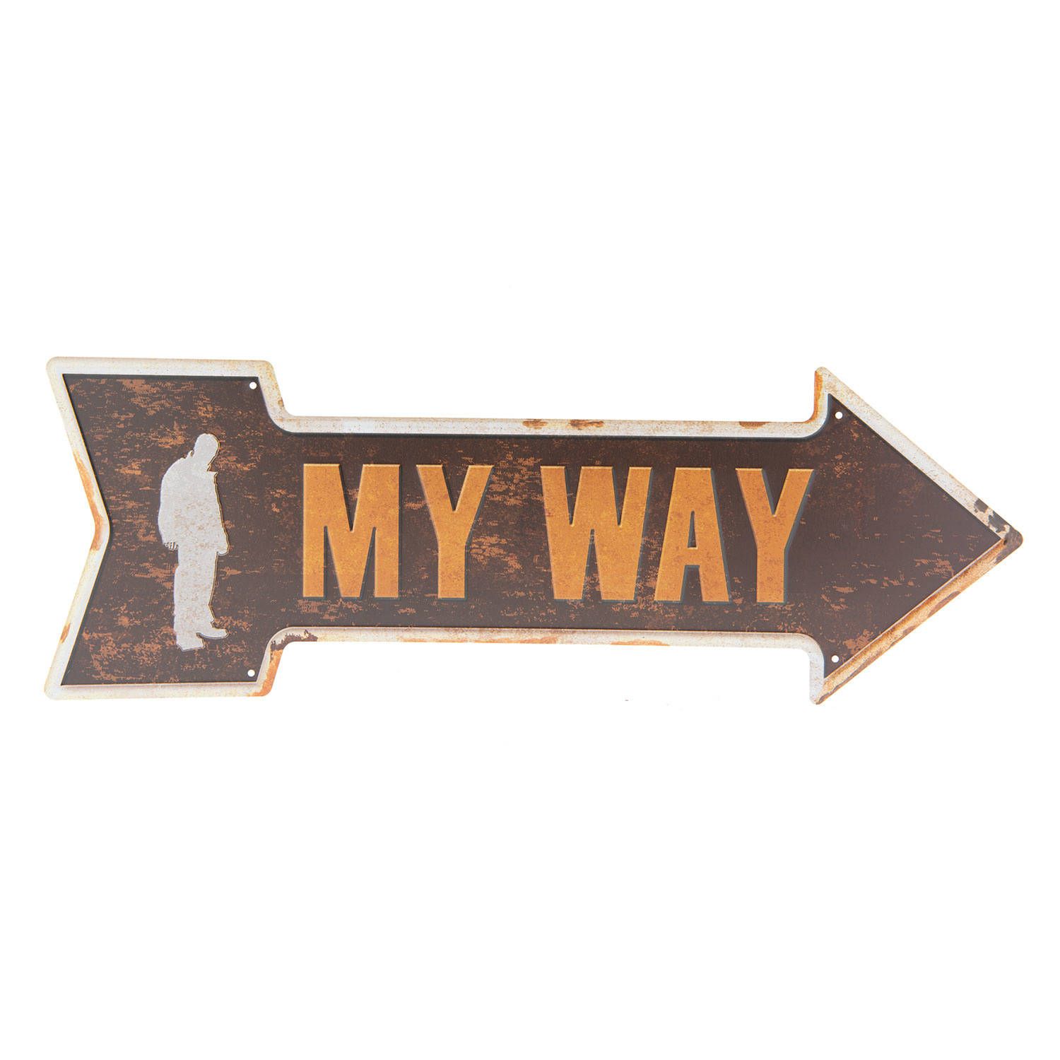 Clayre & Eef tekstbord 46*15 cm 6y3110 - Metaal - 8717459658615