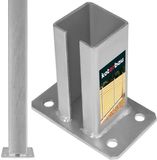 KOTARBAU® Paalhouder, Staal, 70 x 70 mm, Zilver