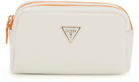 GUESS Utensil zak Double Zip Stone Multi Crème